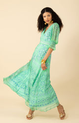 Treasure Chiffon Maxi Dress-coclor-green