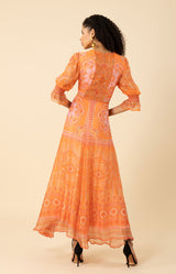 Treasure Chiffon Maxi Dress-color-orange