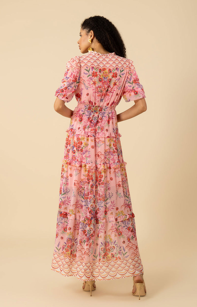 Khaleesi Chiffon Maxi Dress-color-Pink