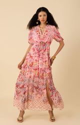 Khaleesi Chiffon Maxi Dress-color-Pink