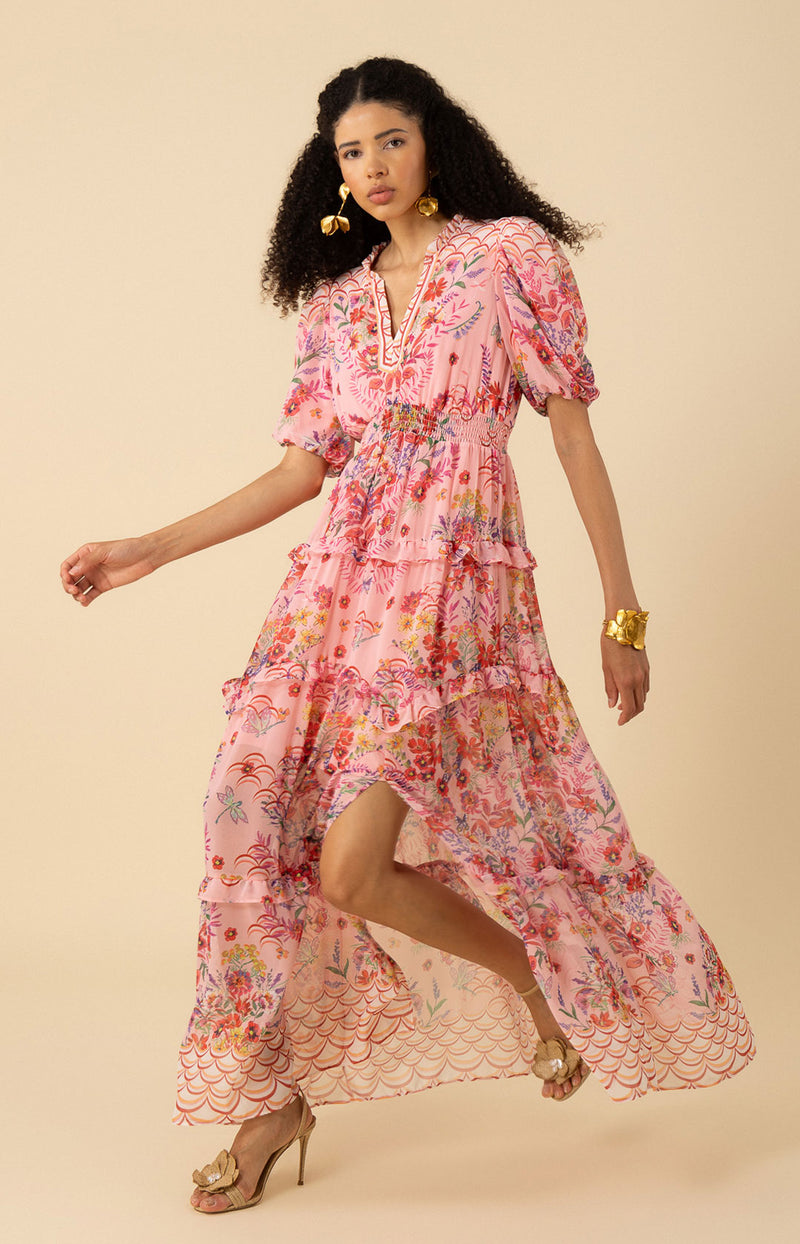 Khaleesi Chiffon Maxi Dress Ivory / XS Khaleesi Chiffon Maxi Dress Ivory / XS