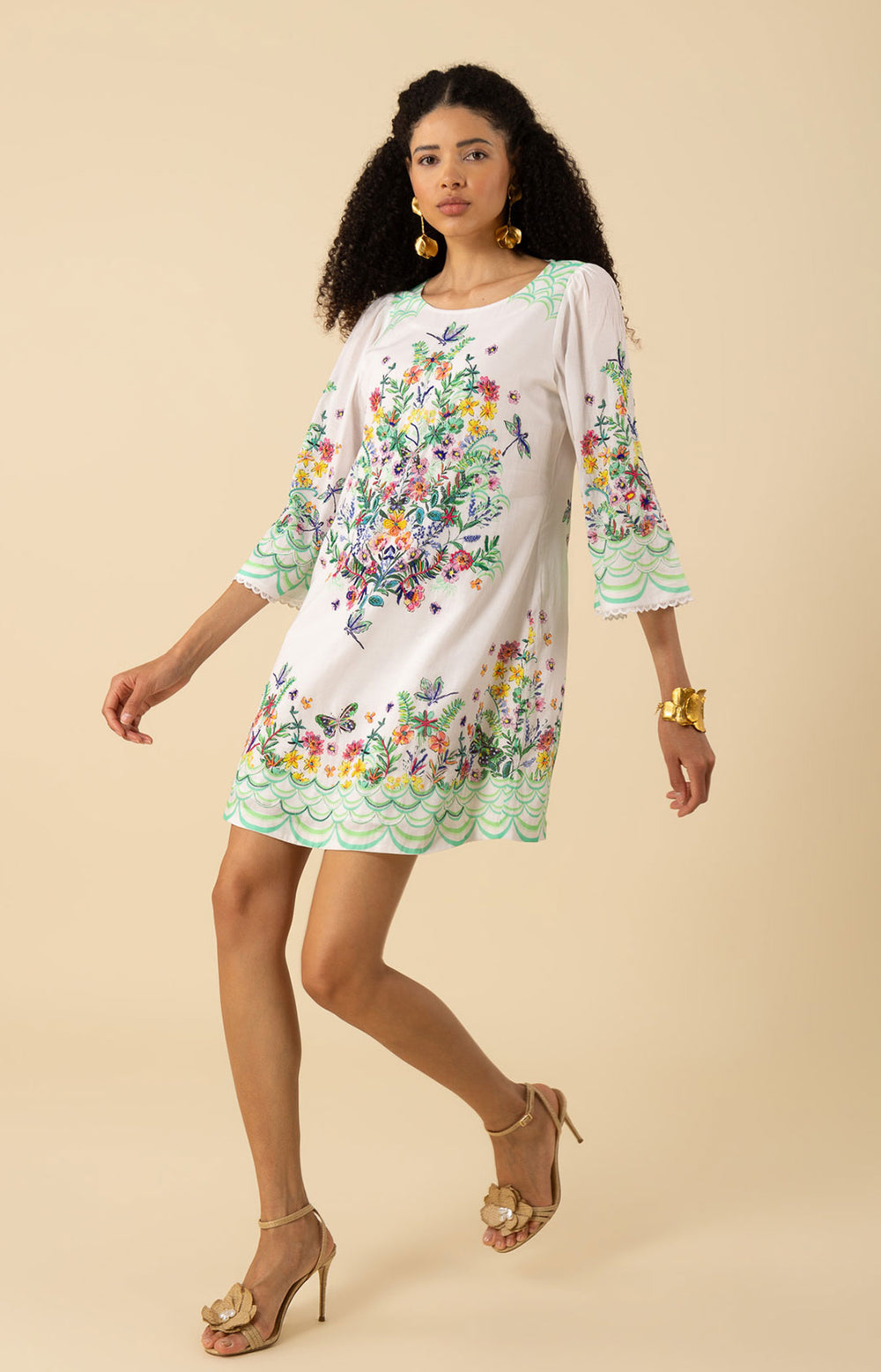 Allyson Cotton Voile Dress Ivory / S