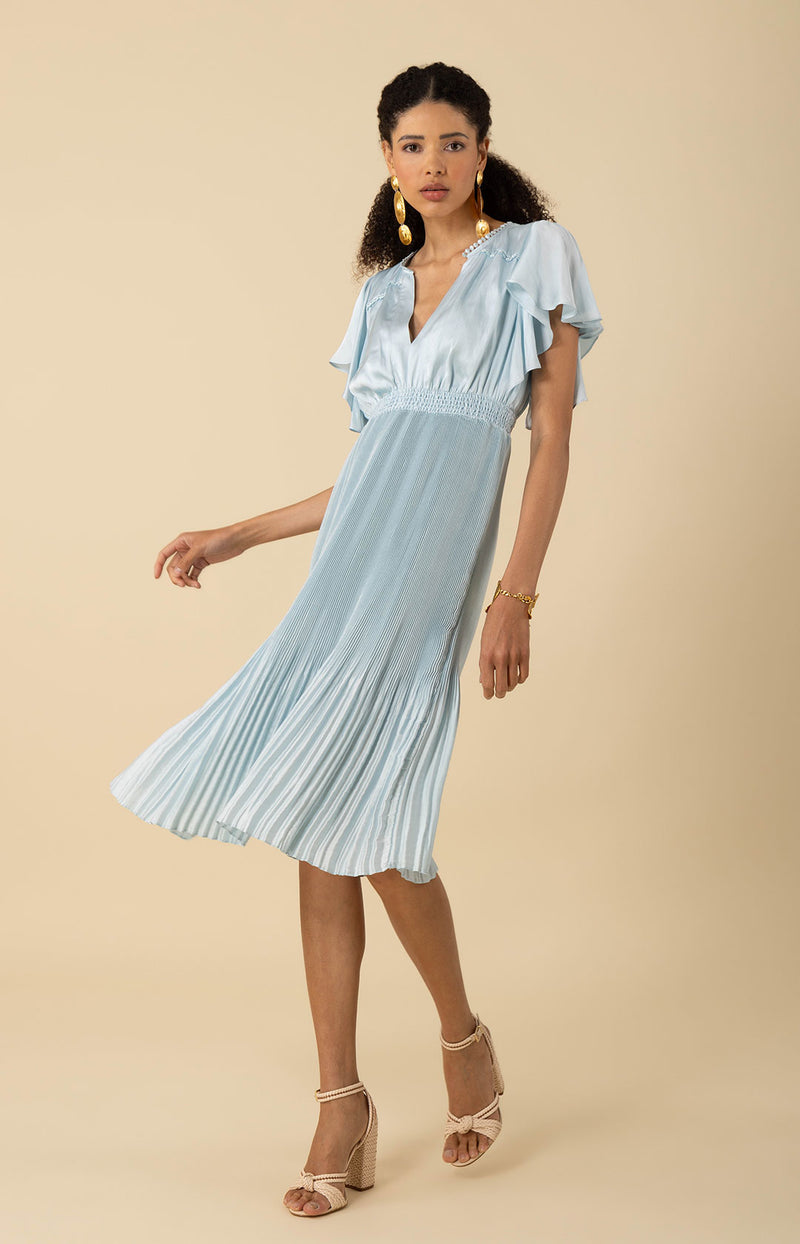 blue solid dress Della Solid Dress Blue / S