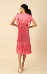 Della Solid Maxi Dress-color-Pink