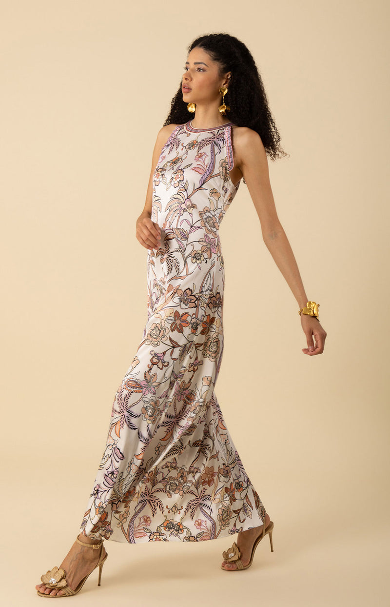 Florence Stretch Maxi Dress-color-Ivory