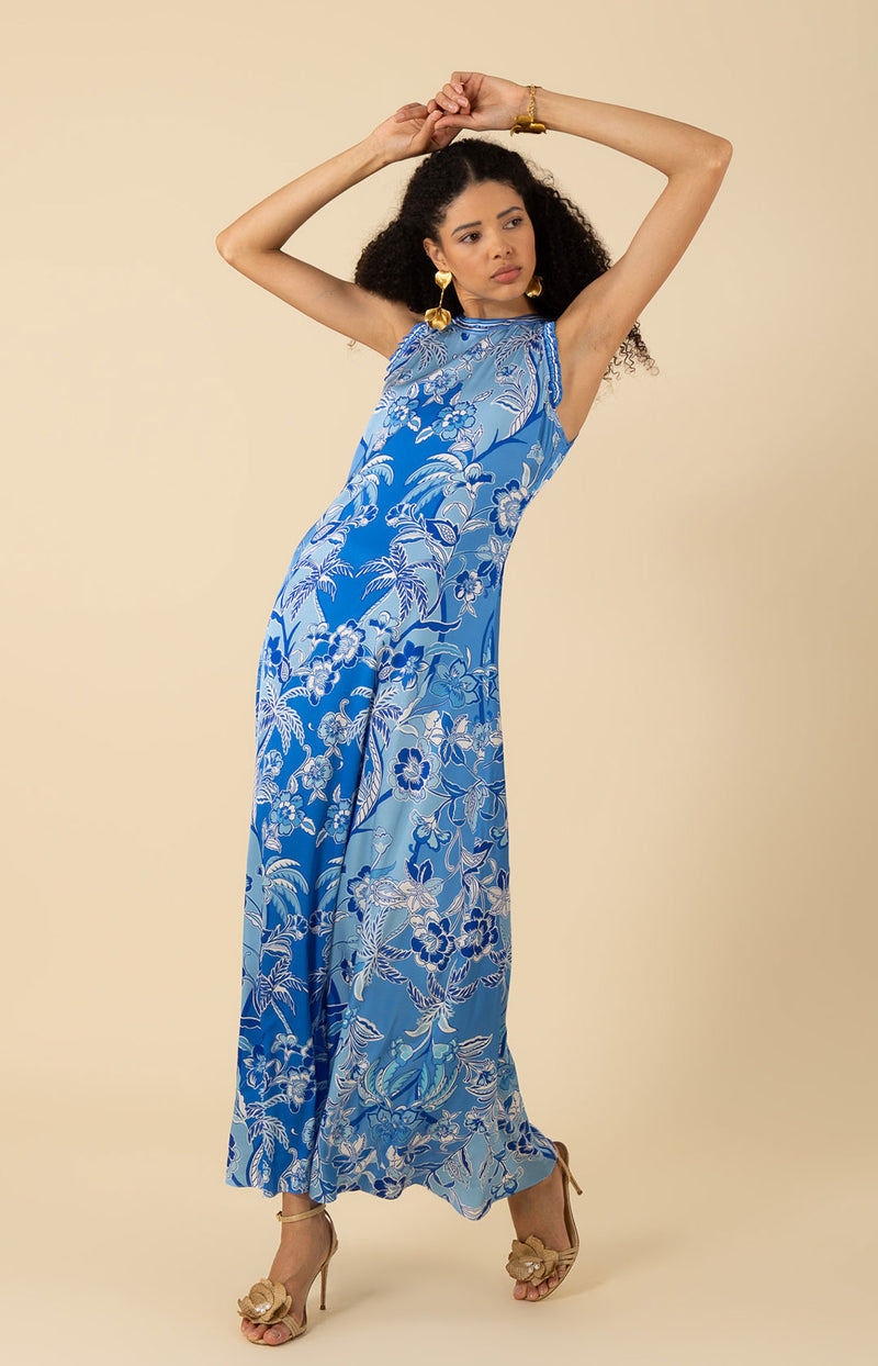 Florence Stretch Maxi Dress-color-Navy