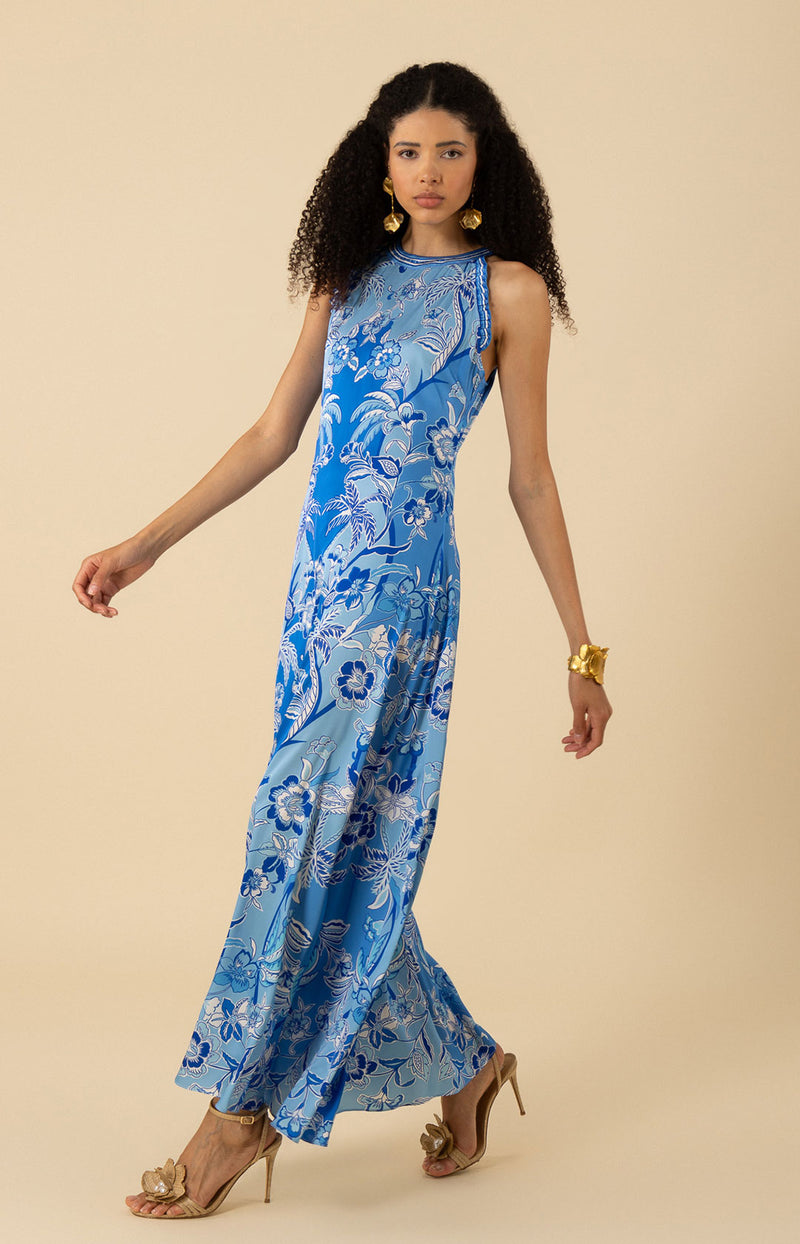 Florence Stretch Maxi Dress-color-Navy