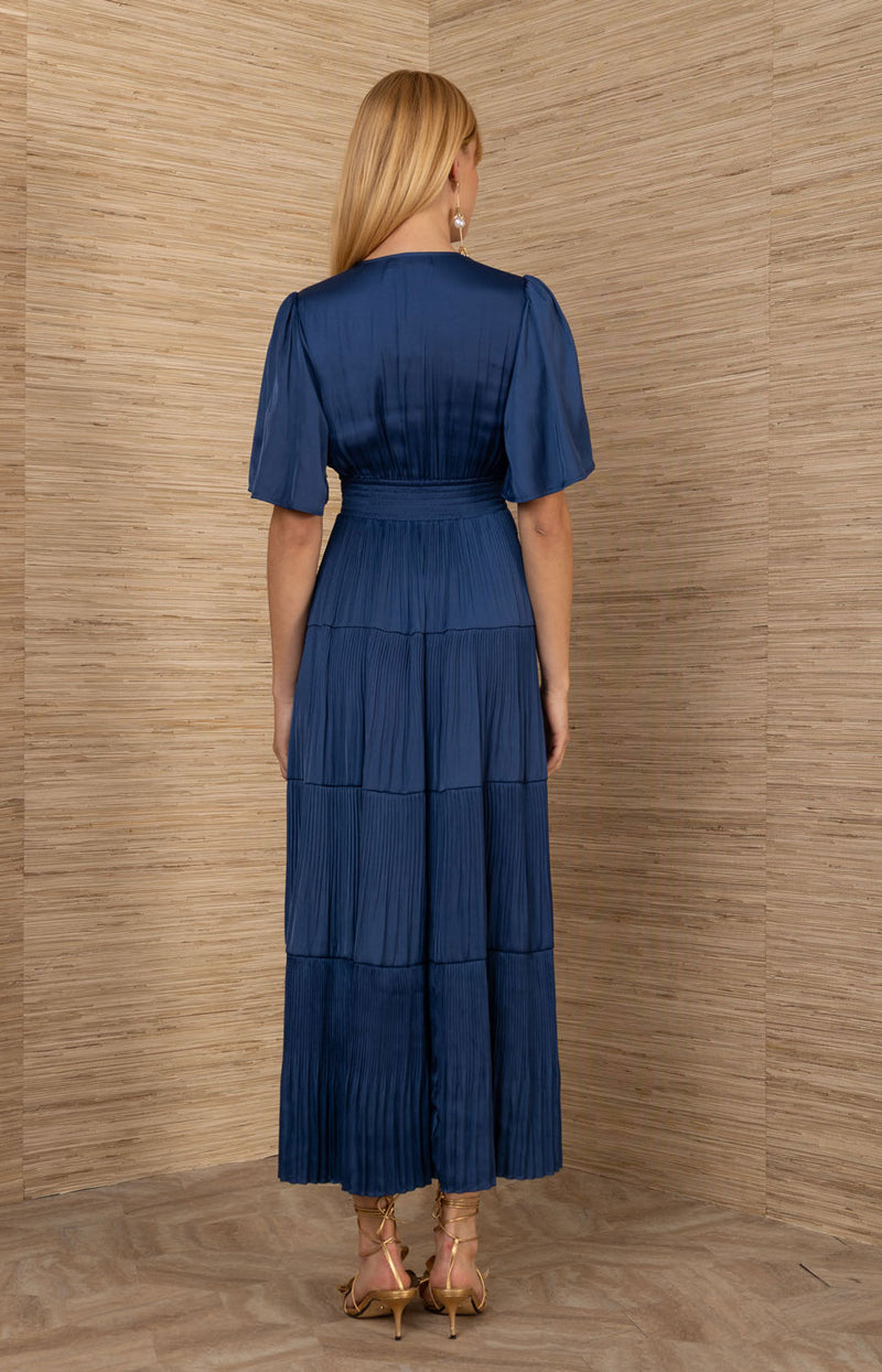 Angie Charmeuse Maxi Dress,color_indigo