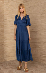 Angie Charmeuse Maxi Dress,color_indigo