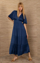 Angie Charmeuse Maxi Dress,color_indigo