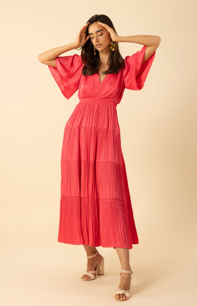 Angie Charmeuse Maxi Dress Pink / L Angie Charmeuse Maxi Dress Pink / L