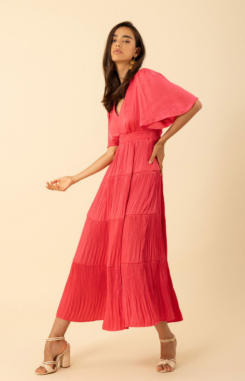 Angie Charmeuse Maxi Dress Pink / L Angie Charmeuse Maxi Dress Pink / L