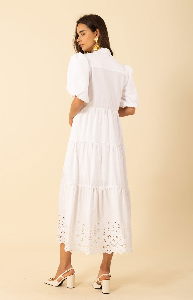 Martha Embroidered Poplin Dress Black / L Martha Embroidered Poplin Dress Black / L