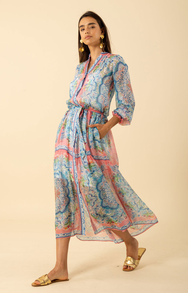 Halo Chiffon Maxi Dress Pink / XL Halo Chiffon Maxi Dress Pink / XL