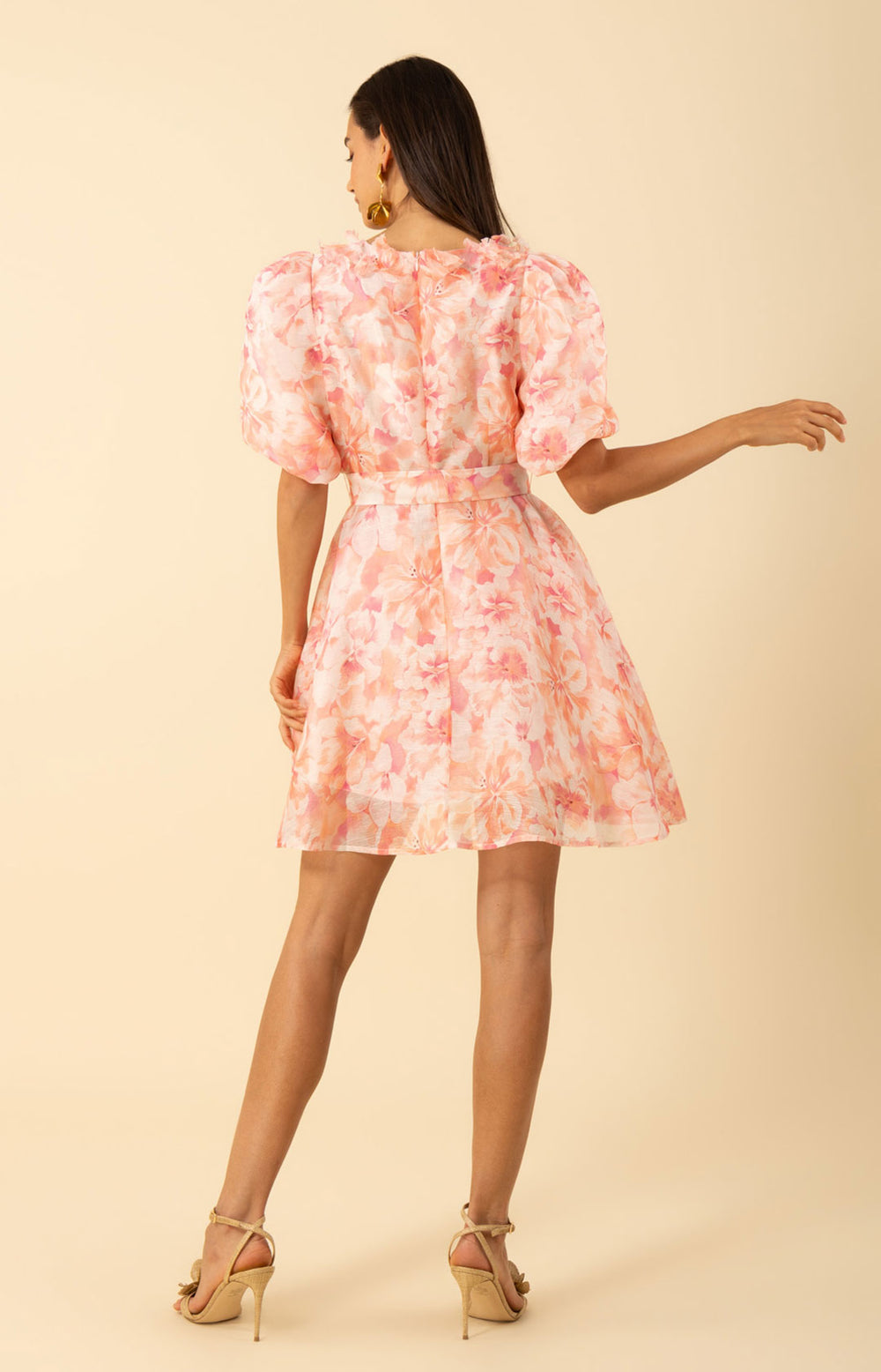 Promise Floral Trim Organza Dress Pink / XL Promise Floral Trim Organza Dress Pink / XL