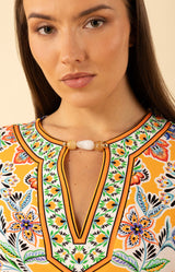 Giana Jersey Top, color-Orange
