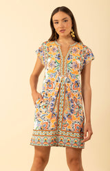 Cadence Jersey Dress, color-Orange
