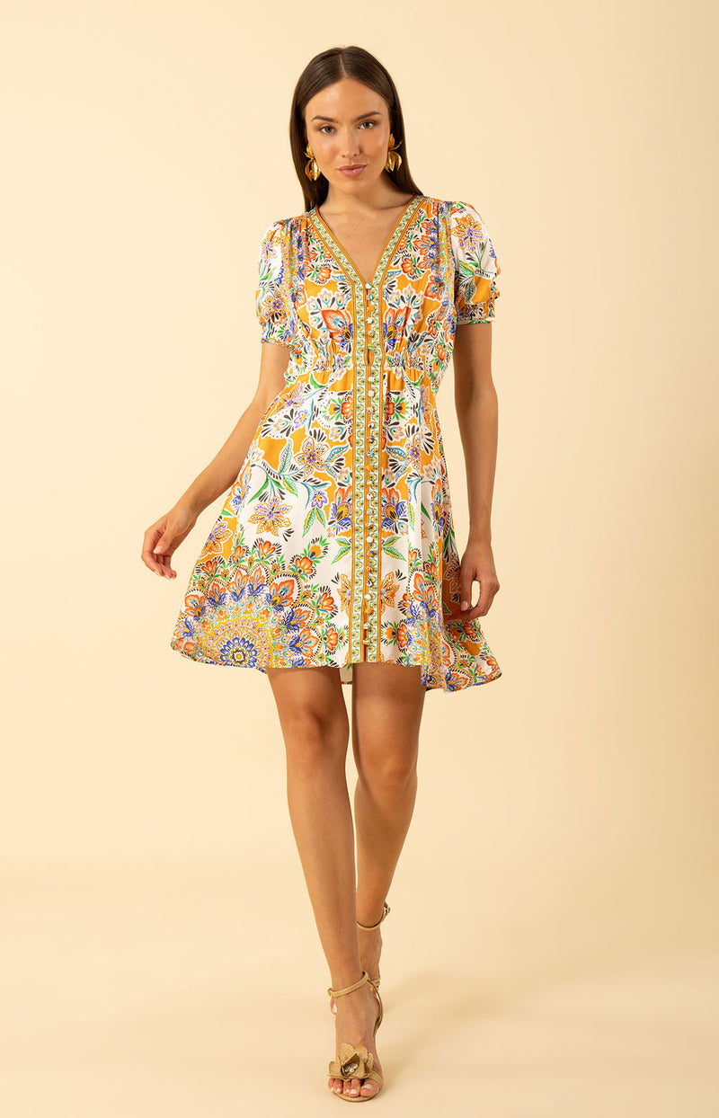 Ila Dress, color-Orange