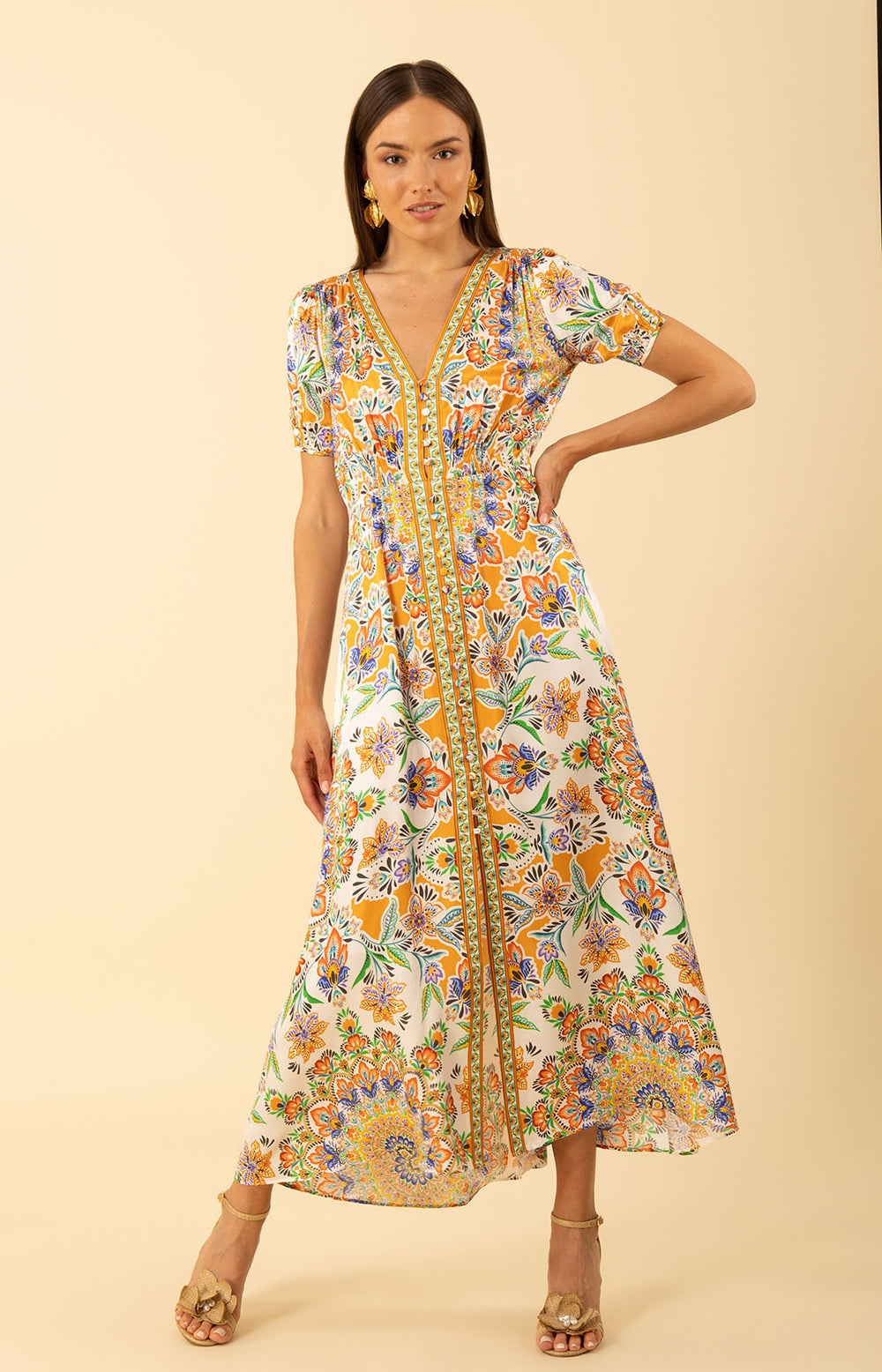 haylo maxi dress Hale Bob Ila Silk-Blend Maxi Dress