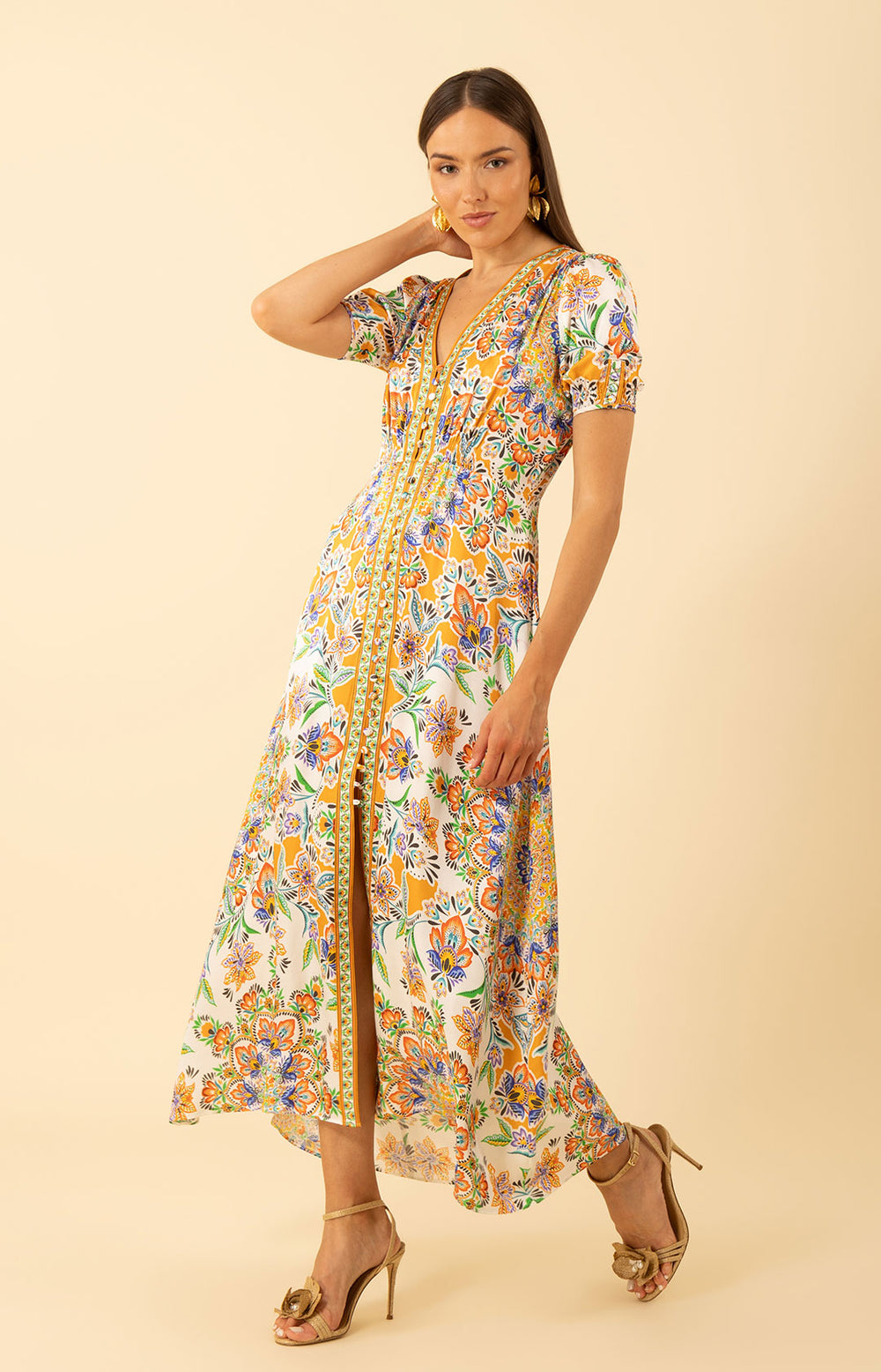 Hale Bob Ila Silk-Blend Maxi Dress