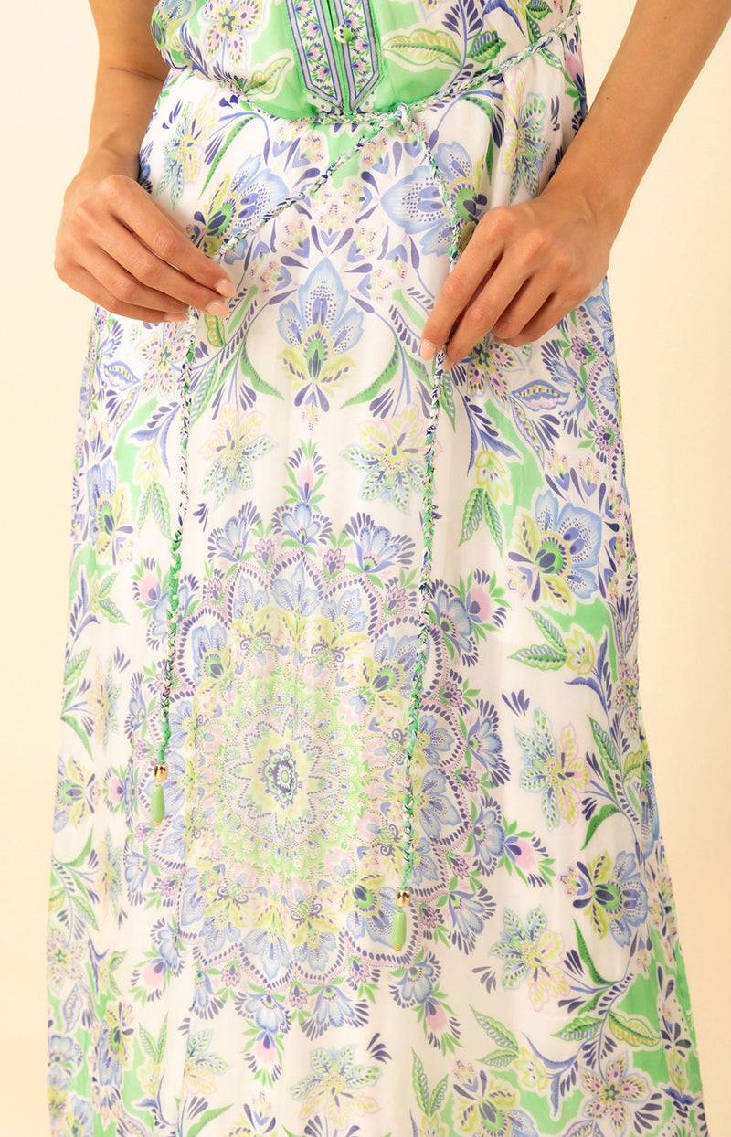 Rival Chiffon Dress, color-Green