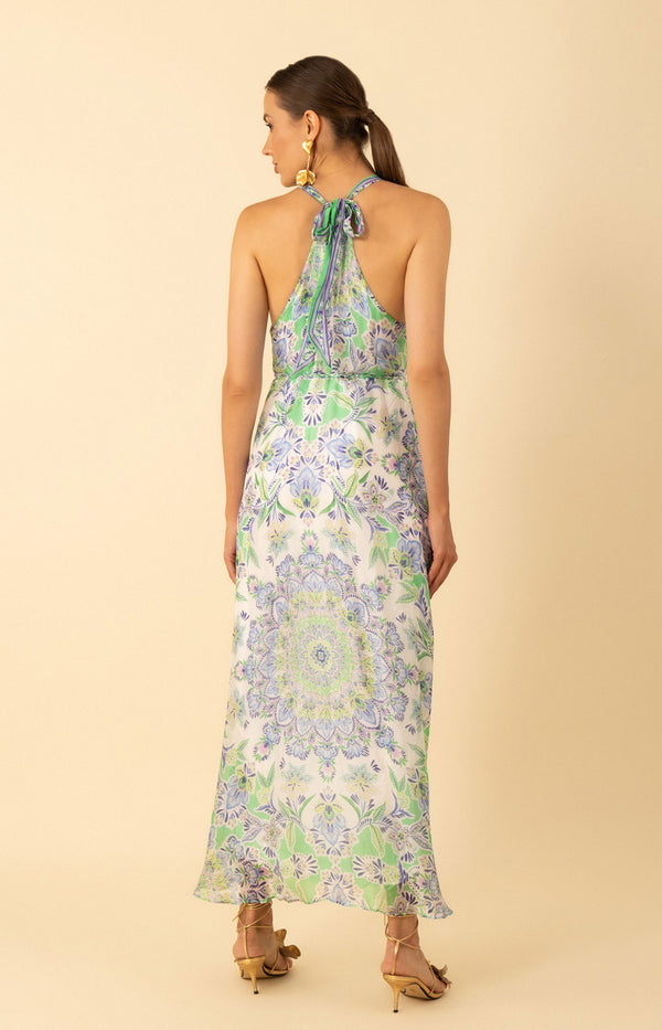 Rival Chiffon Dress, color-Green