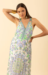 Rival Chiffon Dress, color-Green