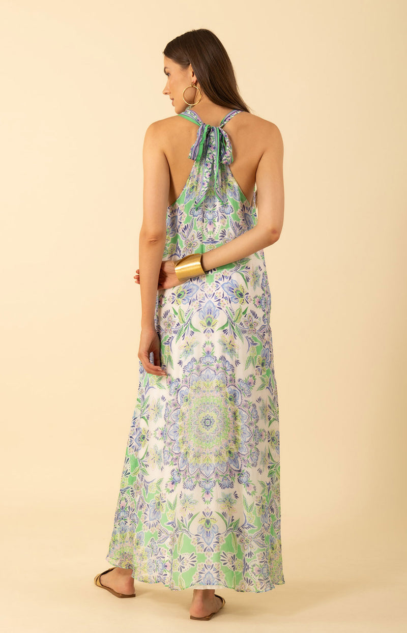 Rival Chiffon Dress, color-Green
