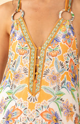 Rival Chiffon Dress, color-Orange