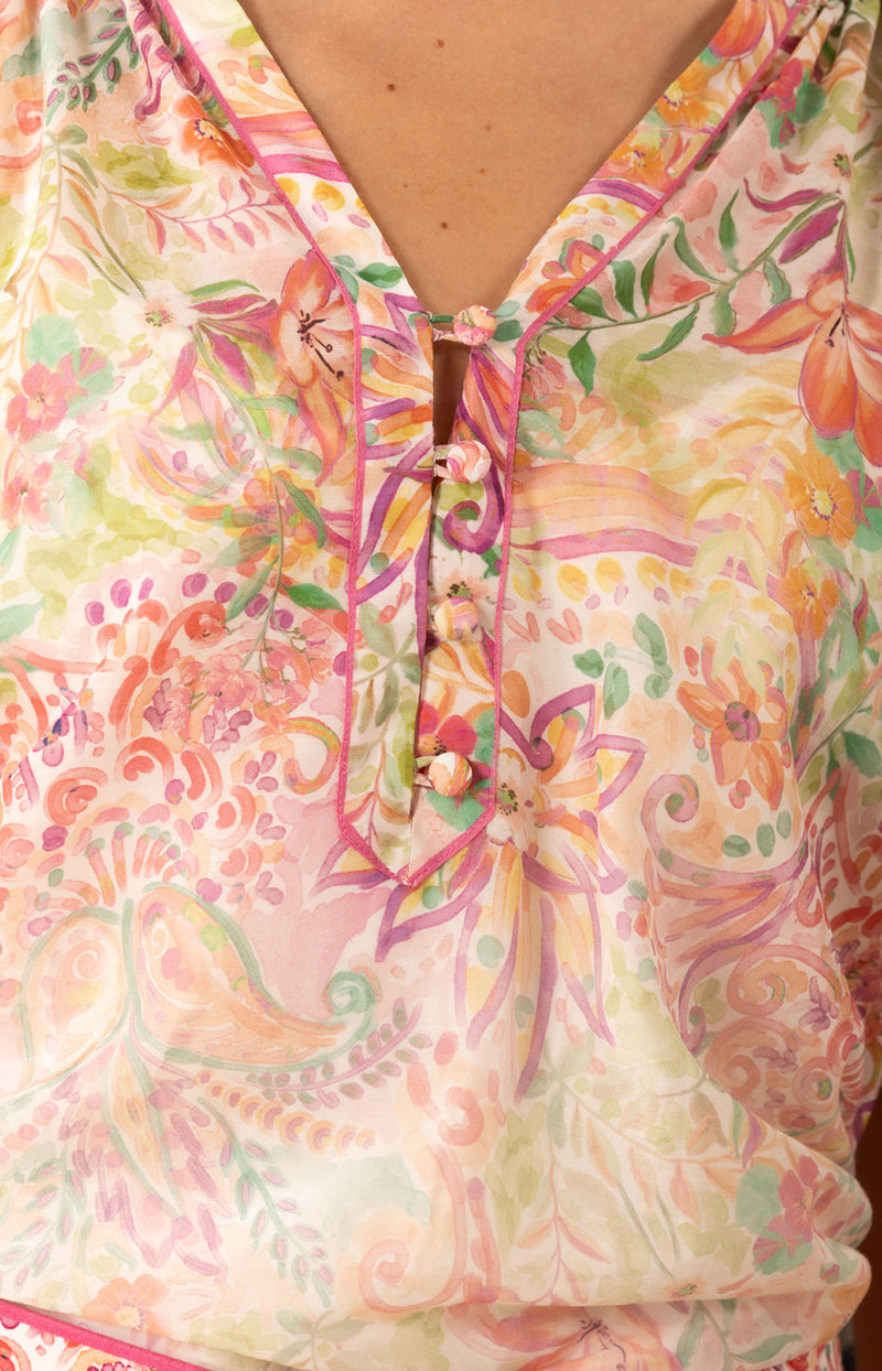 Yareli Voile Top, color-Pink