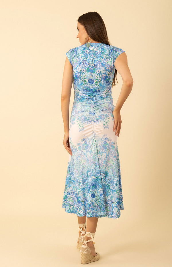 Kamiyah Jersey Dress, color-Blue