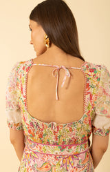 Kara Linen Maxi Dress, color-Pink