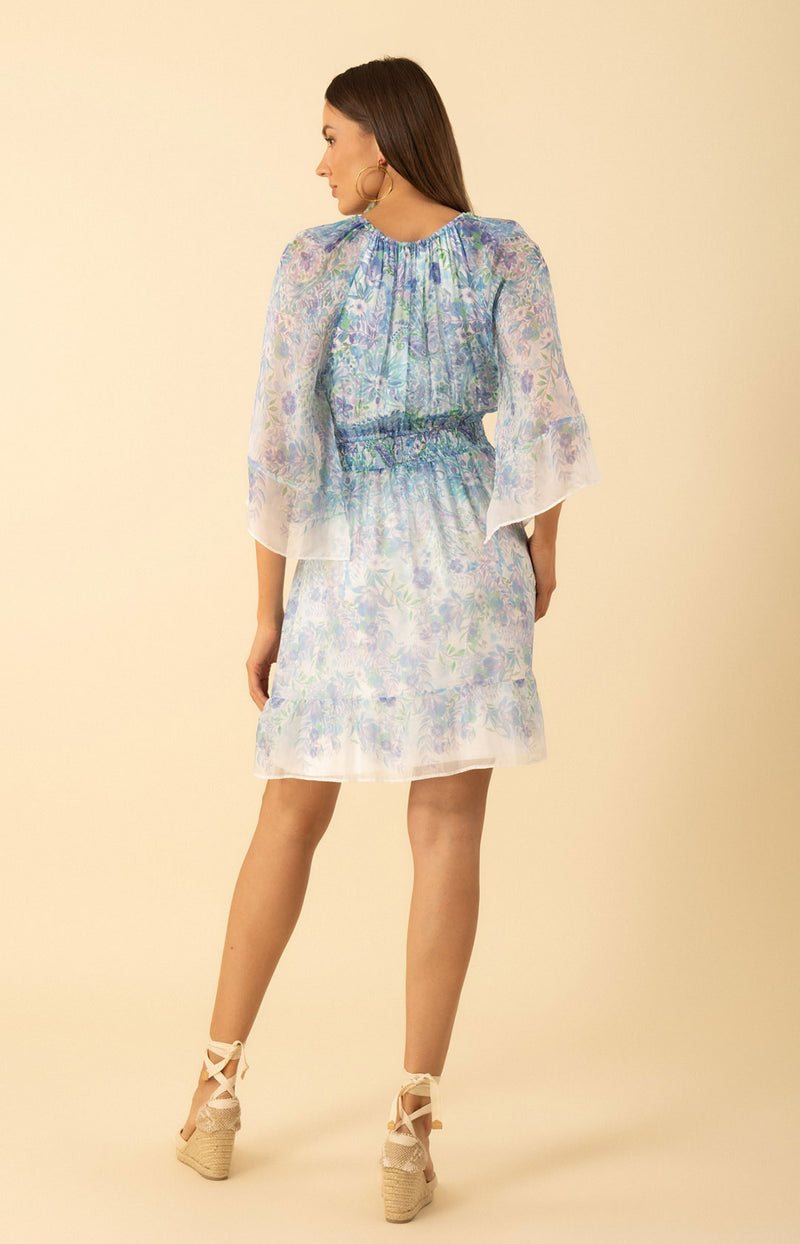Baylee Chiffon Dress, color-Blue