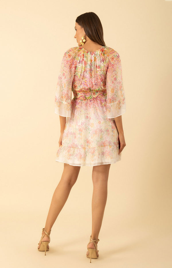 Baylee Chiffon Dress, color-Pink
