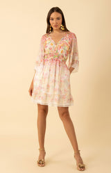Baylee Chiffon Dress, color-Pink
