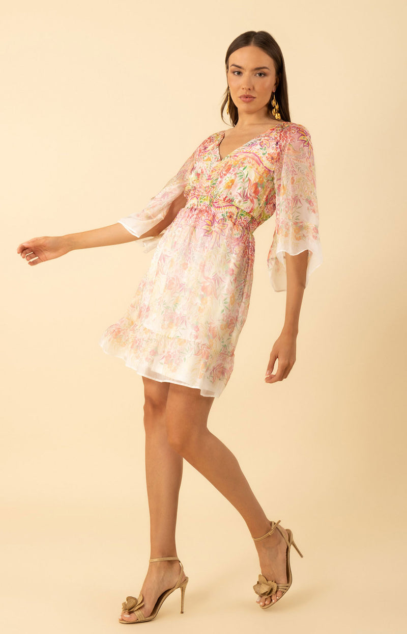 Baylee Chiffon Dress, color-Pink