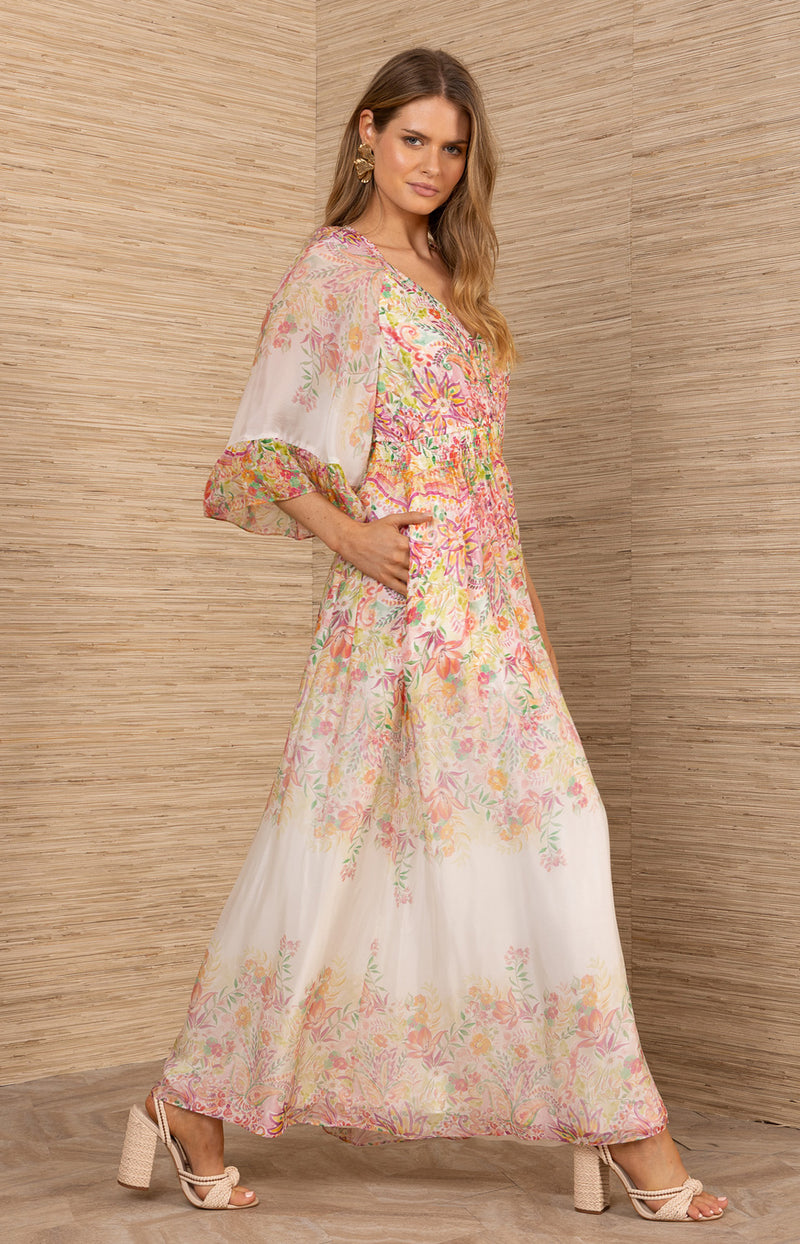 Celia Chiffon Maxi Dress Pink / XL Celia Chiffon Maxi Dress Pink / XL