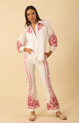 Jianna Embroidered Top, color-Pink