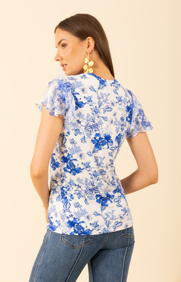 Novalee Jersey Top, color-Blue