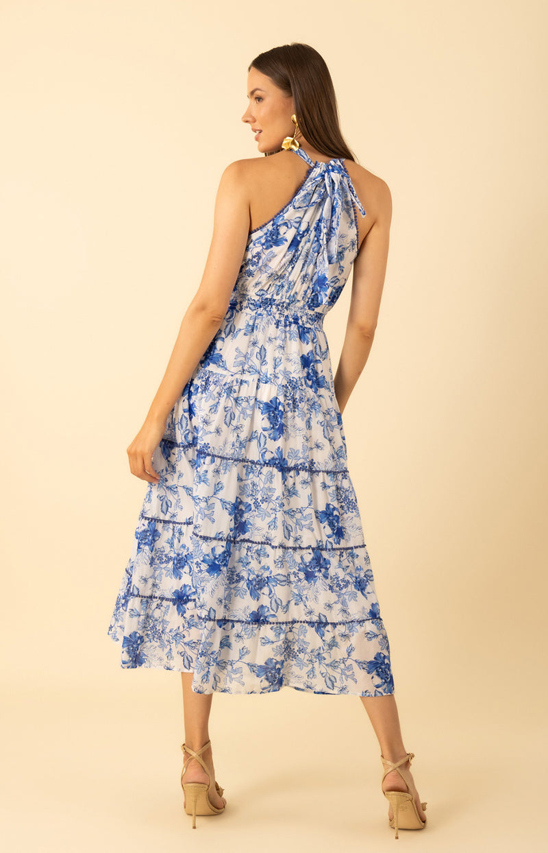 Denver Voile Dress, color-Blue