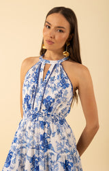 Denver Voile Dress, color-Blue