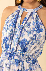 Denver Voile Dress, color-Blue