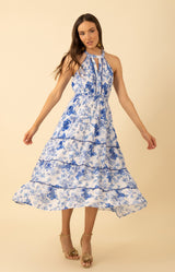 Denver Voile Dress, color-Blue