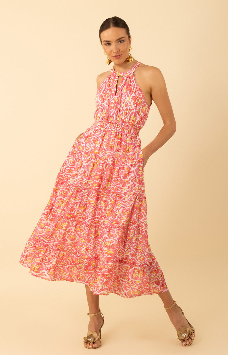 Denver Voile Dress, color-Pink