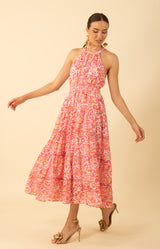 Denver Voile Dress, color-Pink