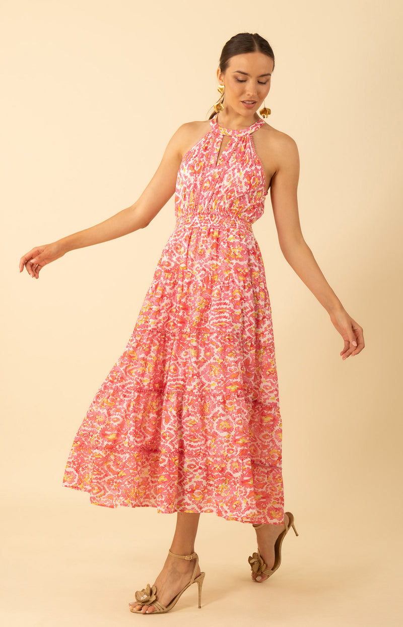 Denver Voile Dress, color-Pink