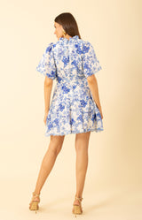 Emmalyn Linen Dress, color-blue
