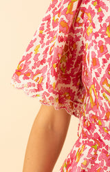 Emmalyn Linen Dress, color-pink