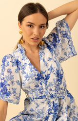 Emmalyn Linen Maxi Dress, color-blue