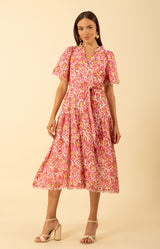 Emmalyn Linen Maxi Dress, color-pink